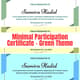 Minimal Participation Certificate - Green Theme - Clean, Professional Certificate Template for Educators and Trainers 3