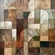 Cubist Abstract Grid - Muted Earth Tones - Contemporary Abstract Expressionism Art for Modern Interiors and Creative Spaces 6