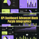KPI Dashboard Advanced Black Purple Infographics - Sleek Infographic Templates for Business Analytics and Data Visualization 6