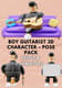 Boy Guitarist - 3D Character Pose - Realistic 3D Musician Model for Creative Projects and Animations 3