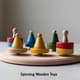 Spinning Wooden Toys - Cinematic Lifestyle Stock Video for Family & Children Projects 5