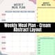 Weekly Meal Plan - Cream Abstract Layout - Modern Health & Fitness Planner for Balanced Meal Tracking and Lifestyle Management 3