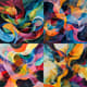 Lyrical Abstract Fluid Intertwining Forms - Expressive Abstract Art for Contemporary Creative Spaces 5