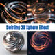 Swirling 3D Sphere Effect - Dynamic 3D Template for Designers and Visual Creators 3