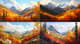 Autumn Mountain Scene - Serene Sunlit Mountain Landscape Art for Creative Decor and Visual Projects 3