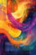 Warm Vibrant Tones Abstract Art - Expressive Traditional Painting for Creative Spaces and Artistic Projects 6