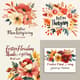 Festive Floral Thanksgiving Greeting Postcard - Elegant Harvest-Themed Seasonal Card for Warm Holiday Wishes 5