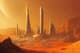 Futuristic City on Mars with Domes and Rovers - Sci-Fi Exploration Illustration for Visionary Creators and Space-Themed Projects 6