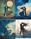 Dancing Couple Under the Stars - Elegant Figurative Wall Art for Timeless Home Decor and Creative Spaces 5