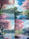Cherry Blossom Spring Scene - Serene Landscape Art for Tranquil Nature Decor and Creative Projects 2025-2026 4