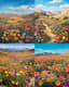 Desert Field Scene - Serene Landscape Art for Creative Projects and Nature-Inspired Decor 3