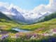 Flowerrift Spring Valley Wander - Realistic Digital Landscape Art for Immersive Environmental Design and Creative Projects 6