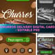 Churros Delivery Digital Card - Editable PSD - Modern Business Card Templates for Food Delivery Brands and Entrepreneurs 1