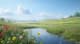Bloomrift Wildflower Meadow Serenade - Realistic Digital Landscape Art for Immersive Environmental Design 1