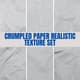 Crumpled Paper Realistic Texture Set - Authentic Textured Backgrounds for Photographers and Designers 1