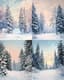 Snowy Winter Landscape with Pine Trees - Calm Cold Scene - Serene Nature Wall Art for Tranquil Home Decor and Relaxing Spaces 5