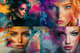 Abstract Painting Contemporary Female Portrait - Modern Expressive Artwork for Creative Projects and Personal Branding 1