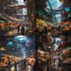 Stellar Bazaar - Interplanetary Marketplace Concept - Futuristic Environment Concept Art for Sci-Fi Creators and Visual Storytellers 1