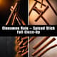 Cinnamon Rain Spiced Stick Fall Close-Up - Cinematic Stock Video for Food & Beverage Creators 1