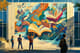 Power of Community Mural - Vibrant Urban Graffiti Art for Creative Spaces and Public Displays 1