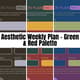 Aesthetic Weekly Plan Green Red Palette - Stylish Editable Lesson Plan Template for Educators and Trainers 3