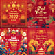 Red Yellow Chinese New Year 2022 Invite - Festive Holiday Card Template for Seasonal Greetings and Celebrations 6