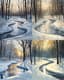 Frozen River Flow - Serene Winter Landscape Art for Creative Prints and Digital Decor 4