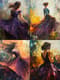 Impressionistic Portrait of a Woman in a Flowing Dress - Luminous Impressionist Portrait Art for Elegant Home and Studio Display 3