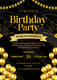 Gold Balloon Elegant Party Invite - Sophisticated Birthday Invitation Template for Stylish Celebrations 1