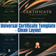 Universal Certificate Template Clean Layout - Professional Achievement Design for Education & Training Excellence 1