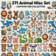 271 Animal Misc Vector Set - Cartoon Collection for Creative Wildlife Illustrations and Fun Projects 3