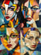 Earthy Cubist Portrait of a Woman with Intersections - Contemporary Cubist Portrait Art for Studio Creatives and Collectors 5