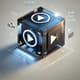 Rotating Play Cube Icon - Sleek Motion Graphics Element for Dynamic Video & Digital Projects 6