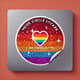 Pride Circle Sticker Red Orange Glitter - Vibrant Laptop Skin for Personal Expression and Tech Style 3