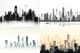 Stylized City Skyline - Urban Elegance Office Wall Art - Contemporary Urban Decor for Professional Spaces 5
