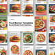 Food Banner Templates Social Media Post Collection - Clean Gridline Graphics for Engaging Food Content Creators 6