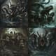 Abyssal Regrowth Eternal Hydra Concept - Dark Fantasy Creature Art for Concept Artists and Game Designers 4