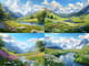 Flowerrift Spring Valley Wander - Realistic Digital Landscape Art for Immersive Environmental Design and Creative Projects 3
