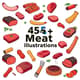 45+ Meat Illustrations - CDR Cartoon Vector Elements - Playful Food & Beverage Graphics for Designers and Marketers 1
