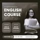English Course Ad - Purple Pink Gradient Instagram - Vibrant School & Admissions Template for Engaging Social Campaigns 5