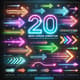 20 Neon Arrow Animation - Vibrant AI-Generated Neon Motion Graphics for Dynamic Video Projects 1
