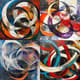 Kinetic Abstract Overlapping Circles - Dynamic Abstract Art for Creative Visual Projects and Modern Decor 1