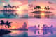 Tropical Island Dawn - Serene Sunrise Landscape Art for Calm and Inspiring Spaces 1