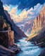 Striking Mountain View - Captivating Sunlit Mountain Landscape Art for Timeless Decor and Creative Projects 5