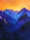Dramatic Mountain Range Acrylic Art - Bold Acrylic Landscape Painting for Emotional Wall Decor and Artistic Spaces 6