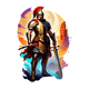50 Warrior Might Sticker Collection - Fantasy-Themed Bold Warrior Stickers for Creative Projects and Personal Expression 3
