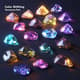 Color Shifting Gemstones Pack - Dynamic 3D Template Collection for Designers and Visual Creators 1