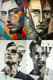 Geometric Abstract Male Portrait in Muted Tones - Contemporary Portrait Art for Creative Spaces and Branding 3