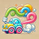 Cartoon Car Exhaust Cute Emission Loop - Playful Animated Video Loop for Engaging Visual Content Creators 4