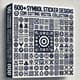 600+ Symbol Sticker Designs - CDR Cutting Vector Collection - Versatile Mixed Symbol Stickers for Creative Studios and Personal Projects 3